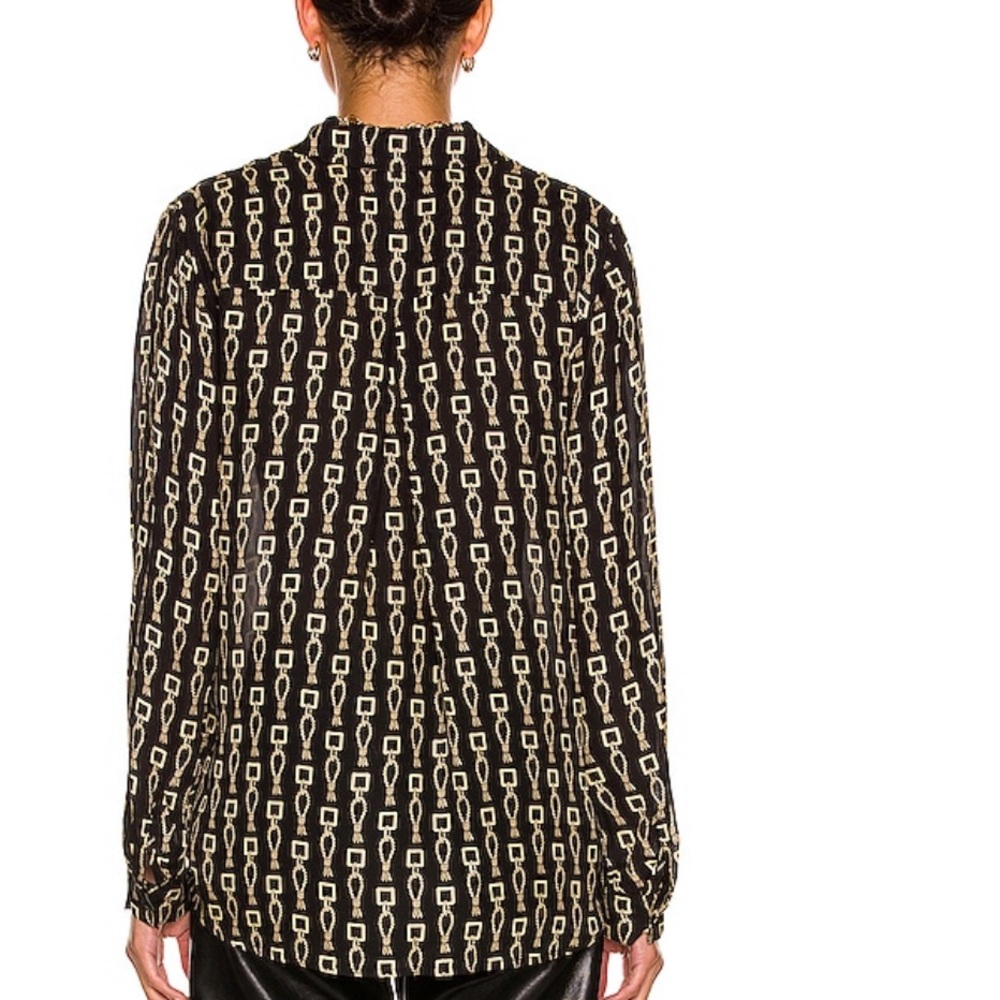 L'Agence 100% Silk Nina Keyring Blouse - Picture 8 of 14